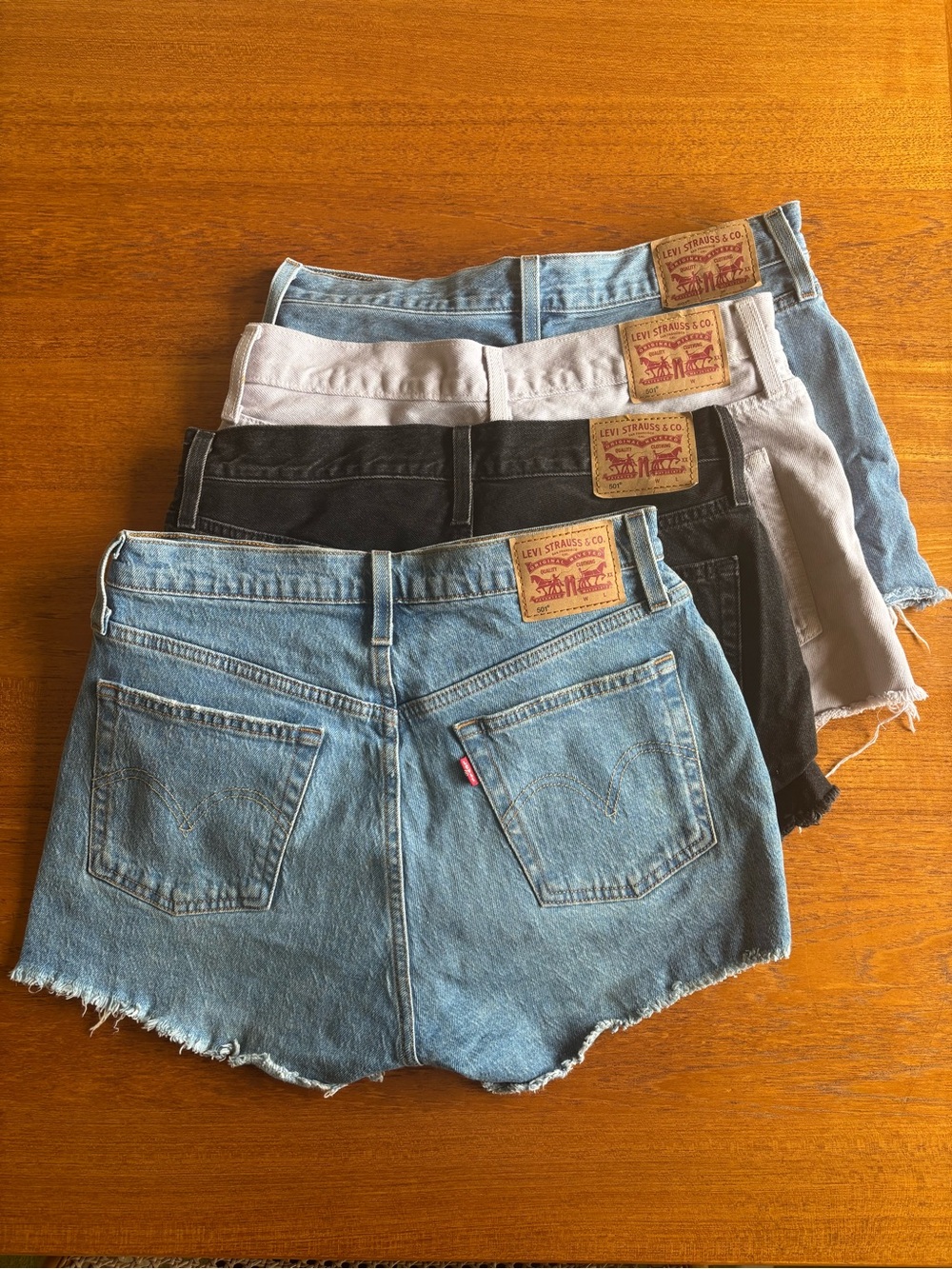 Lot of Four Levi's 501 Denim Cut Offs